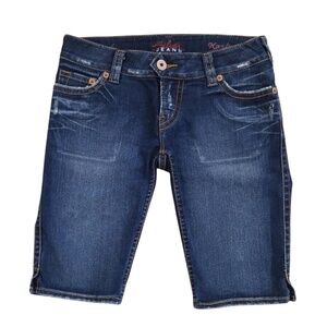 Silver‎ Jeans Karli Distressed Bermuda Jean Shorts Size 30